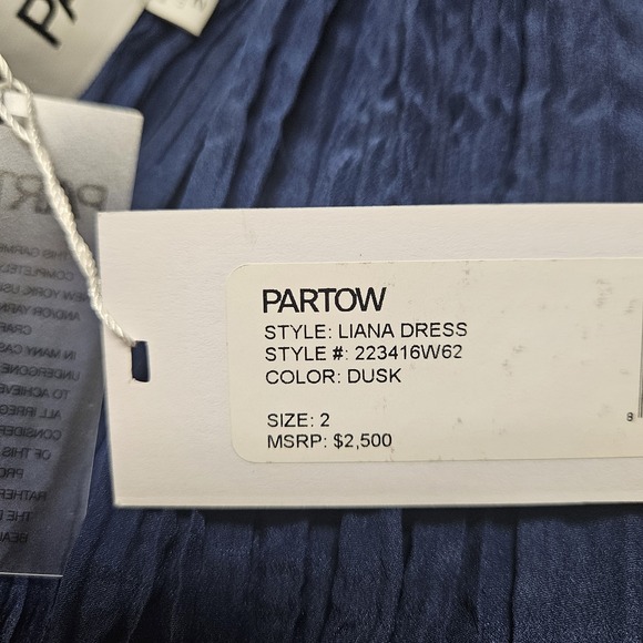 Partow Liana Micropleat Midi Dress In  Dusk Blue‎ Womens Sz 2 NWT - Picture 15 of 16